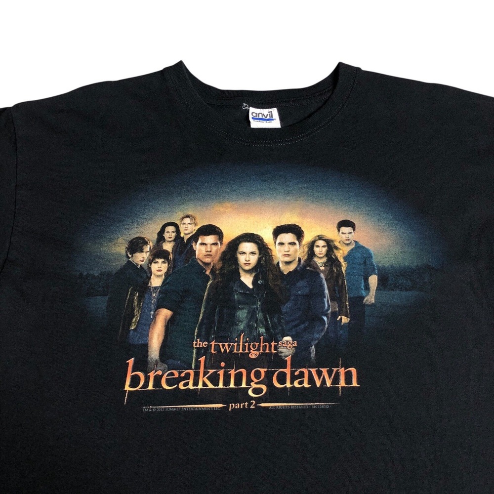 Twilight Saga Breaking Dawn Part 2‎ Movie Promo Shirt Large Black Graphic 2012